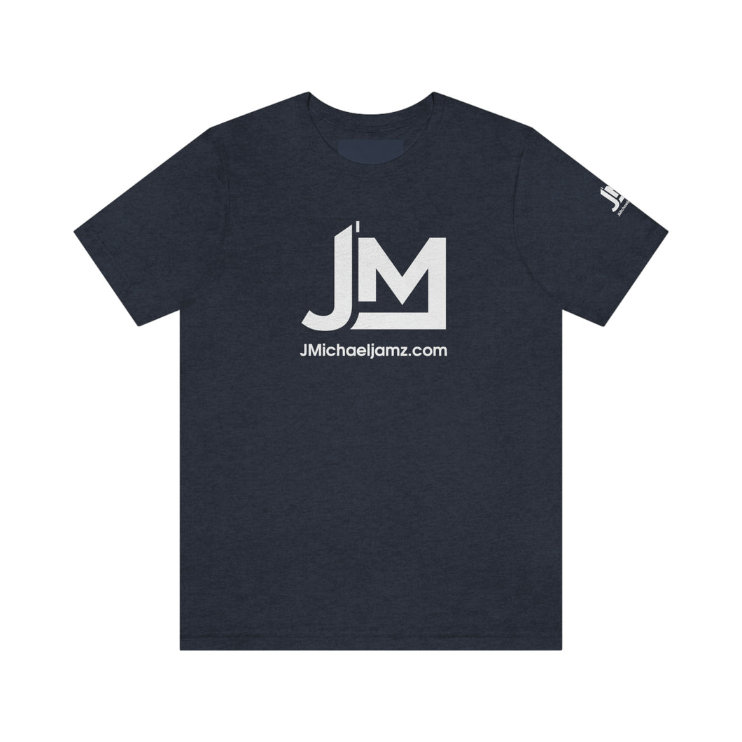 JM White Logo - Unisex Jersey Short Sleeve Tee